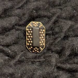 Black and Gold Geometric Ring.